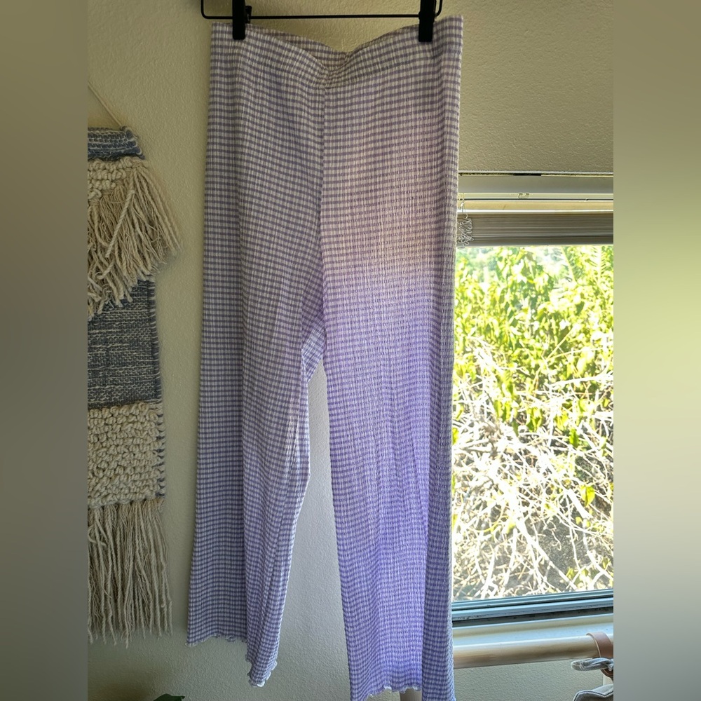 Wilfred Purple Checkered Pants